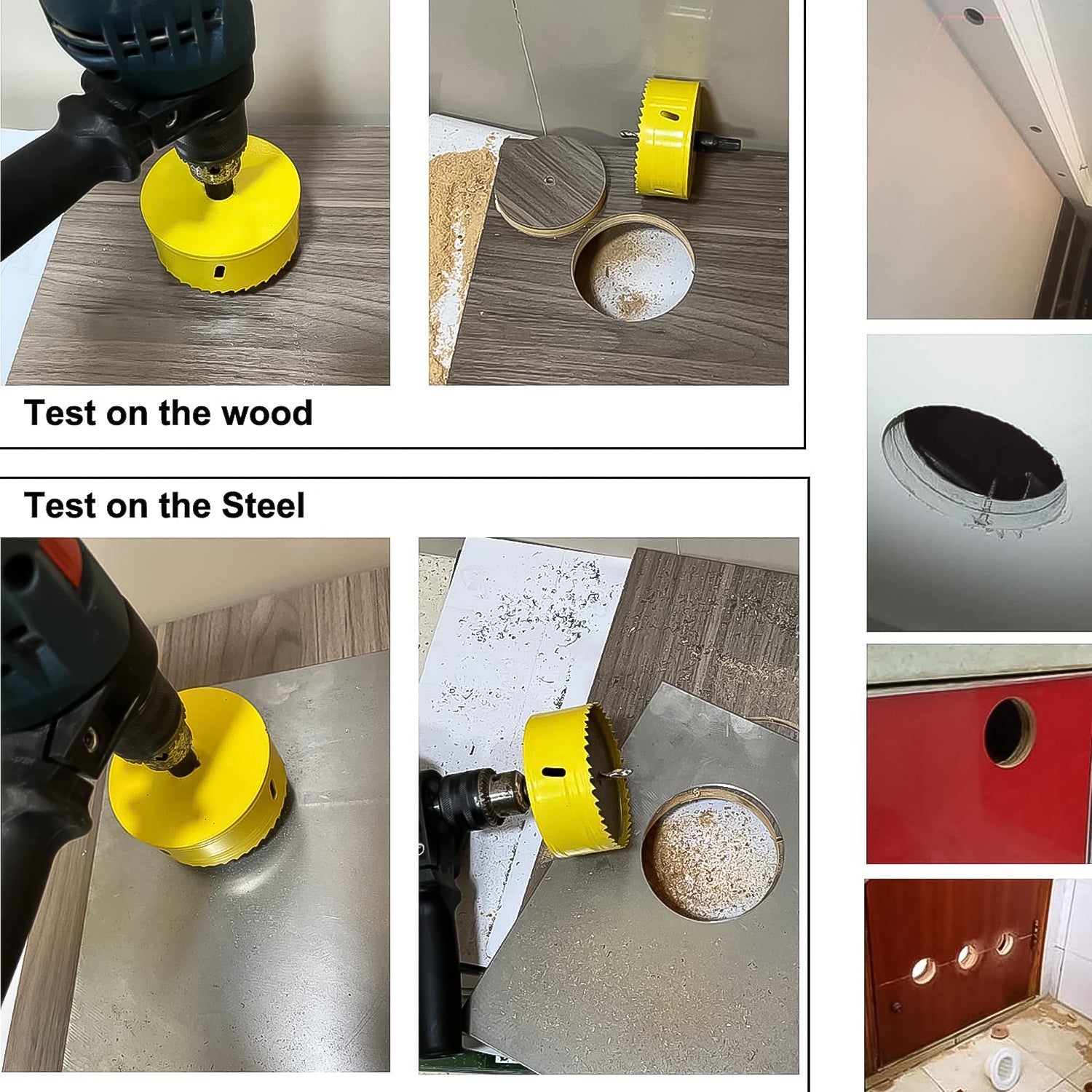 Door Lock Installation (22mmx150mm) Hole Saw Kit (1 Set) Door Lock Installation (22mmx150mm) Hole Saw Kit (1 Set)